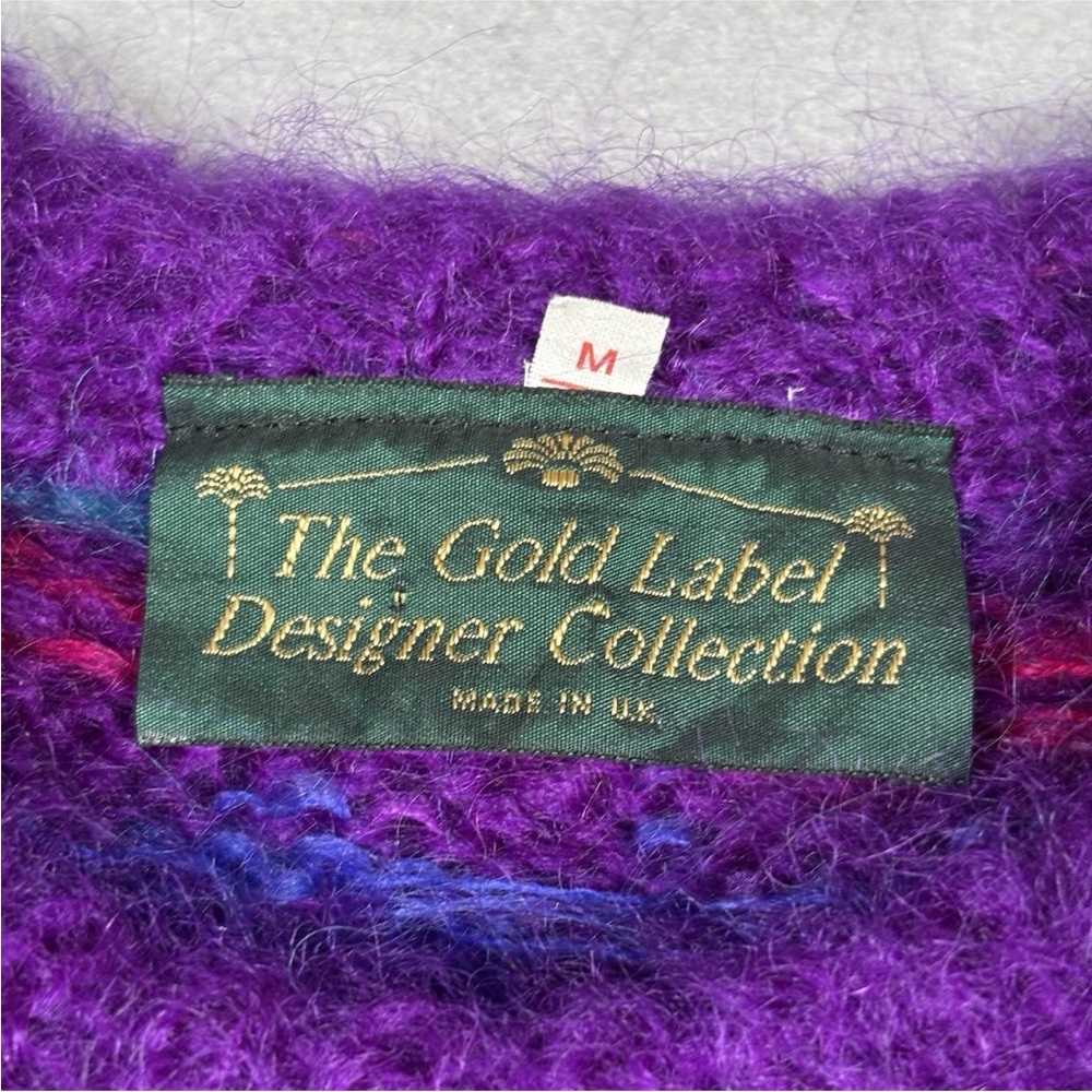 Vintage The Gold Label Designer Collection Mohair Sweater Womens Medium Purple - Picture 4 of 7